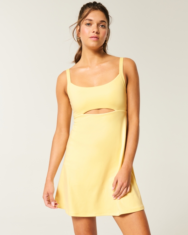 Gilly Hicks Active Recharge A-Line Cutout Dress, Buttercream view 1