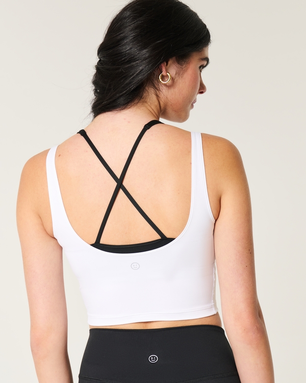 Gilly Hicks Active Boost Layered Plunge Tank, White view 2