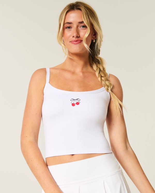 Gilly Hicks Active Recharge Graphic Tank, White view 1