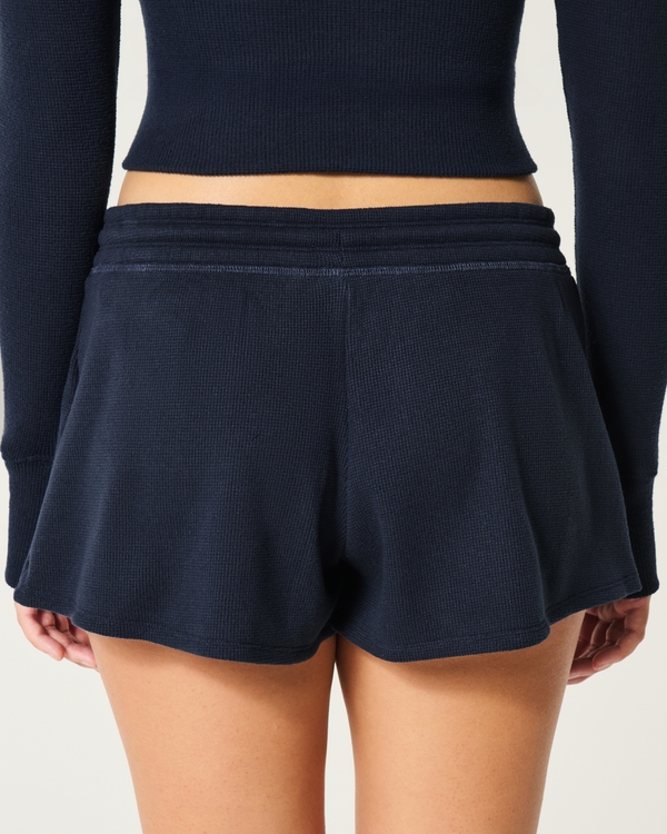 Gilly Hicks Waffle Flutter Shorts, Navy view 2
